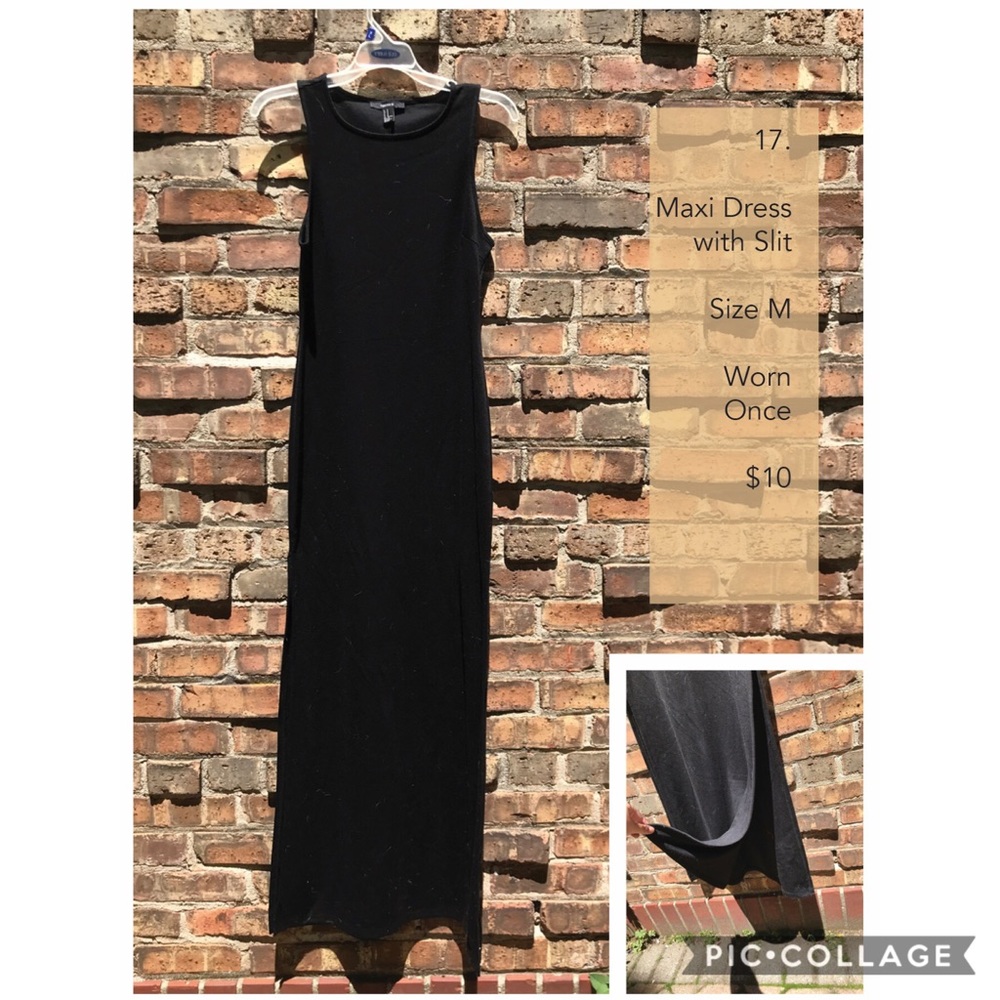 Fancy Maxi dress with slit- worn once